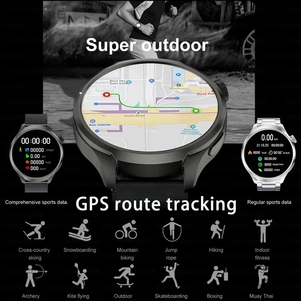 1.85″ HD Big Screen Smart watch For men Sports NFC Watch Bluetooth Call Blood Pr