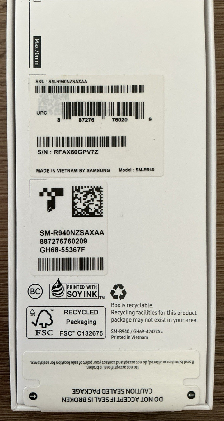 Samsung Galaxy Watch6 SM-R940 44mm Aluminum Case with Sport Band – Silver.. new