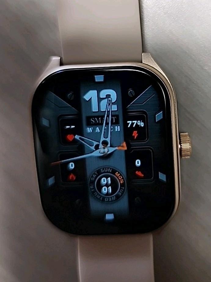 Curve Smartwatch for Men and Women 2.01″ Fitness Black AOLON, Samsung or iPhone