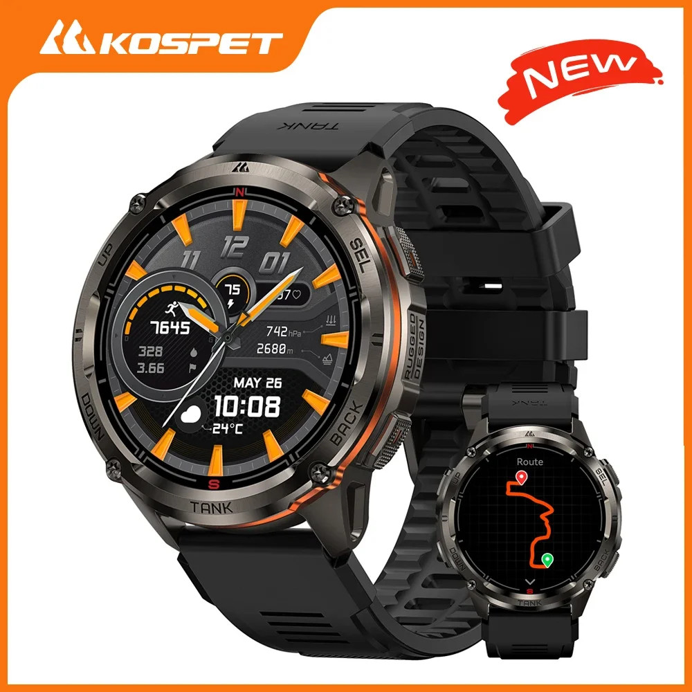 KOSPET TANK T3 Ultra 2 Smart Watch Men GPS Steel 5ATM IP69K Bluetooth Call
