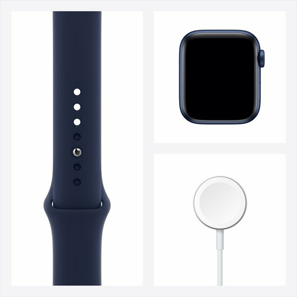 Apple Watch Series 6 GPS, 40mm Blue Aluminum Case with Deep Navy Sport Band – Re