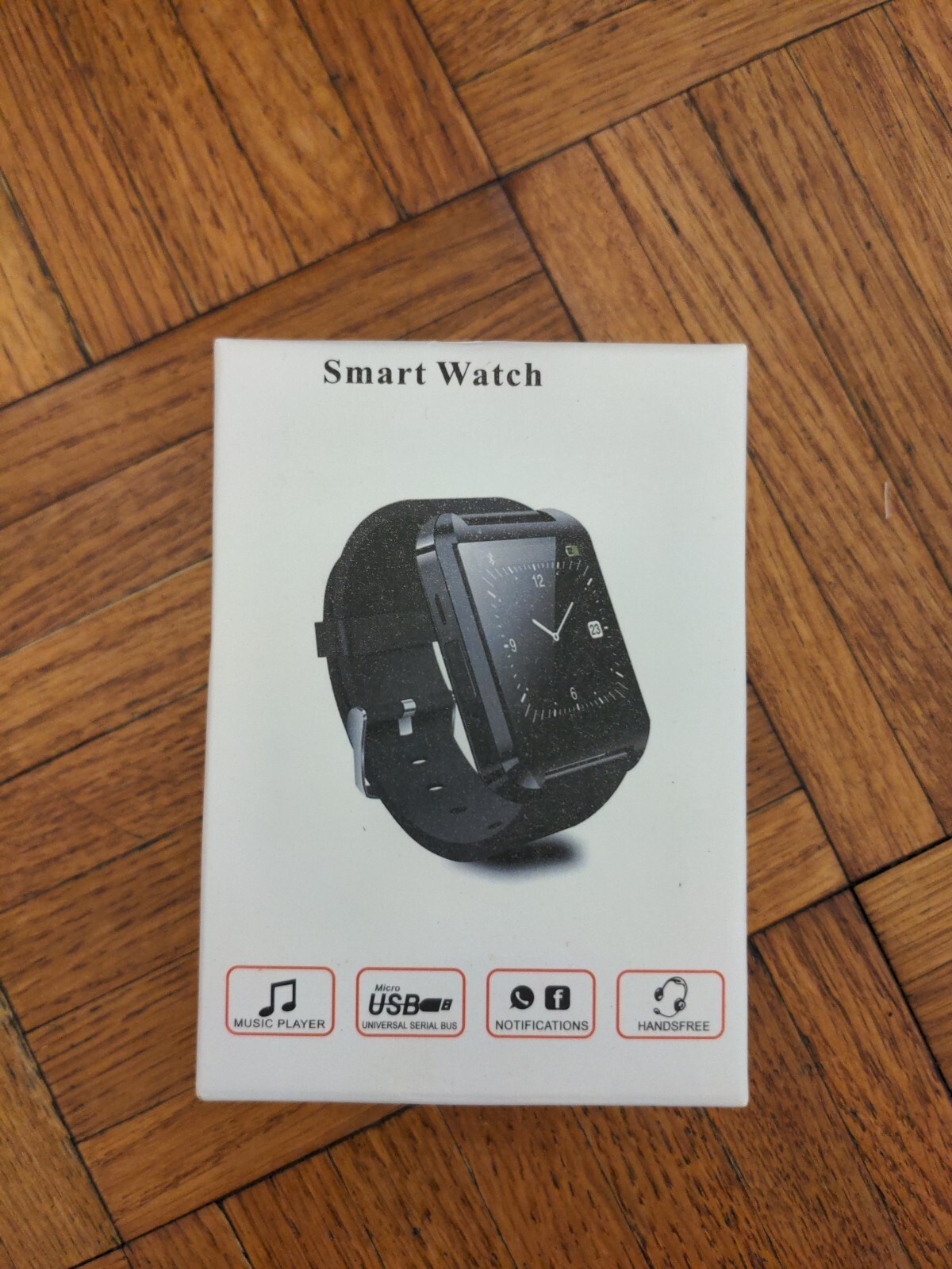 Smart Watch black, Hands Free Music Player Micro USB Bluetooth Notifications New