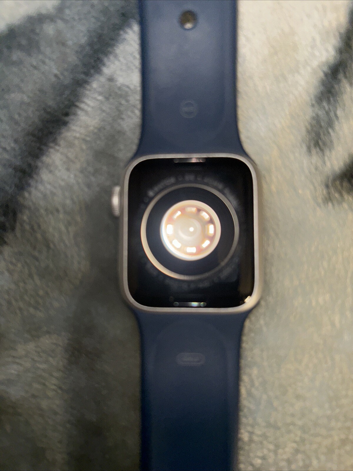 Apple Watch SE 1st Gen GPS 40mm Silver Aluminum Case Blue Band, +Charging Stand