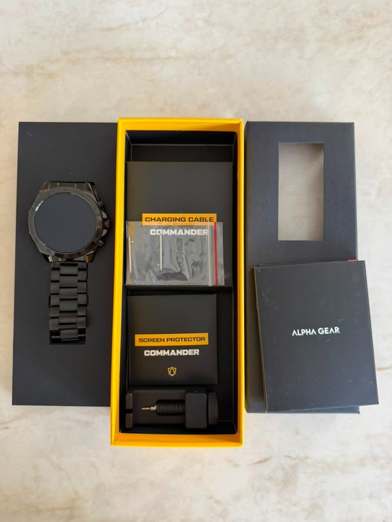 Official Reseller – Alphagear Commander Smart Watch Black AMOLED Open Box