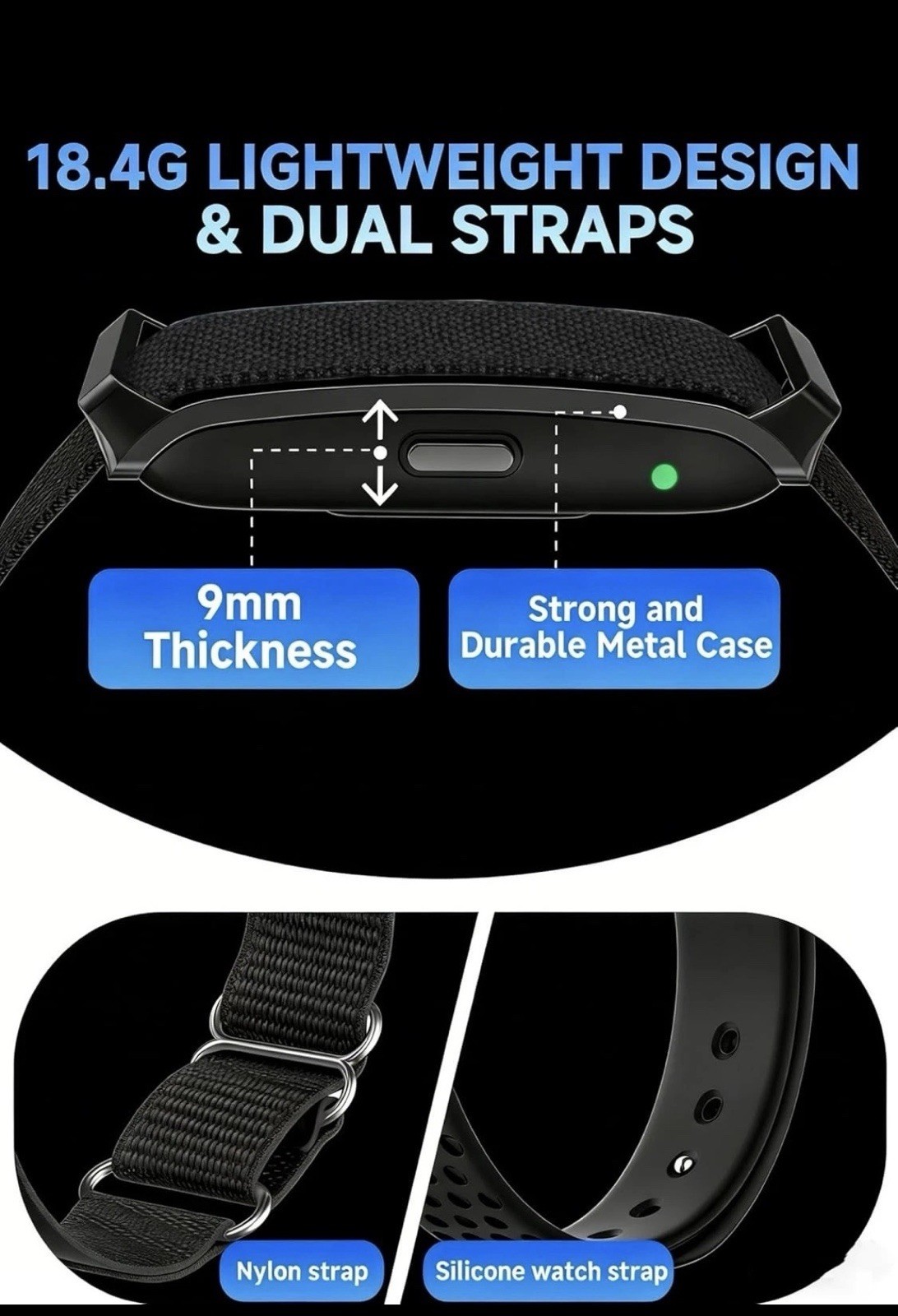 DS05 Smart Health Fitness Tracker Bracelet 24/7 Heart Rate Activity Monitor
