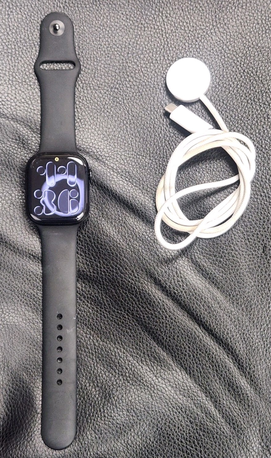 Apple Watch Series 11 46mm GPS Jet Black M/L Black Sport Band MEUX4LW/A( Good )