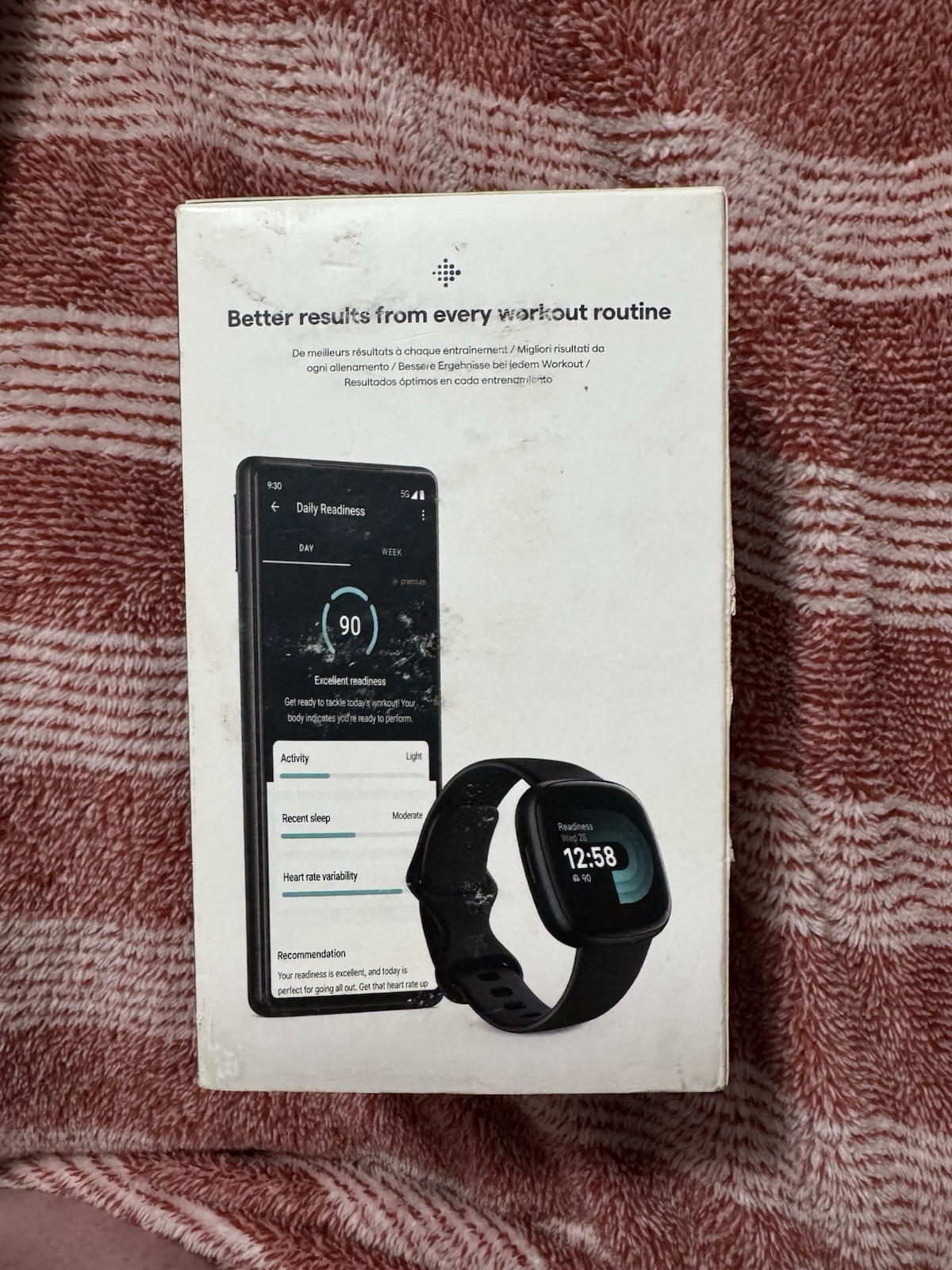 NEW Factory Sealed Fitbit Versa 4 Fitness Smartwatch Graphite/Black FB523