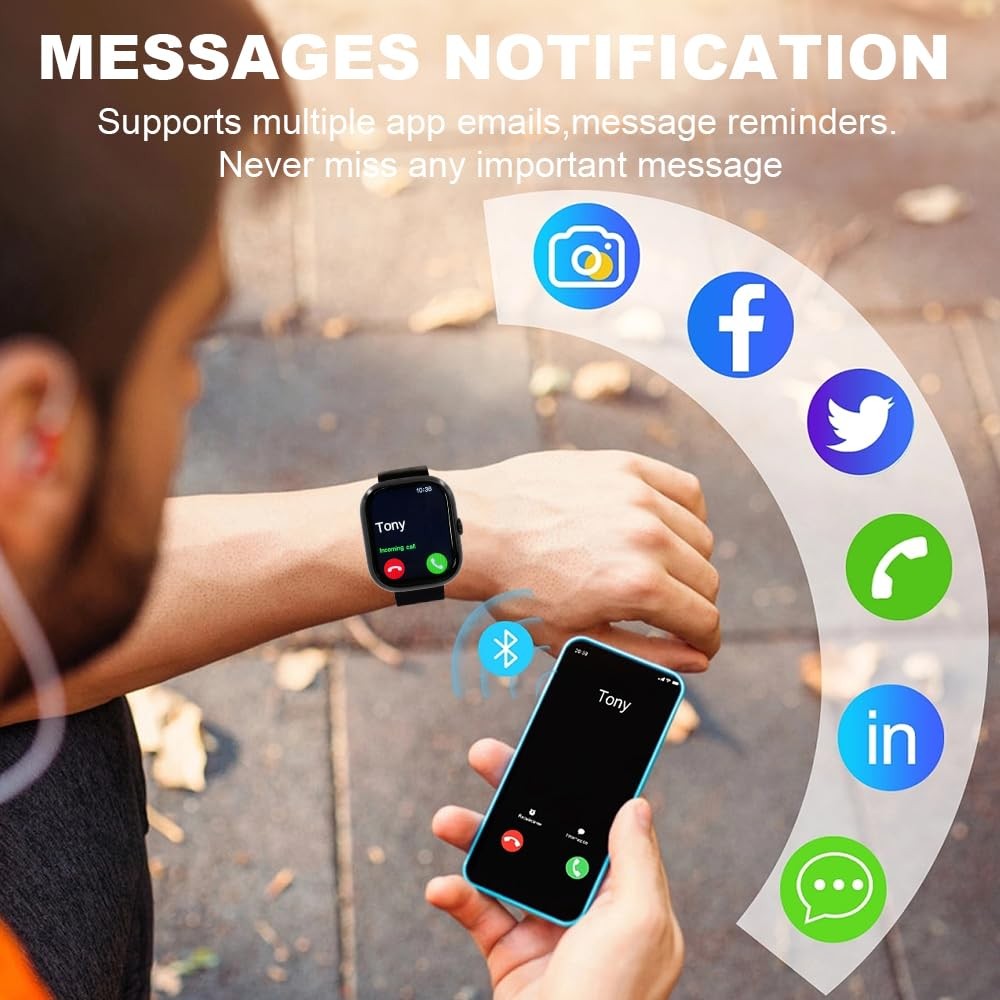 (Answer/Make Calls), 2.01″ Smart Watches for Women 110+Sport Modes Fitness Wa…