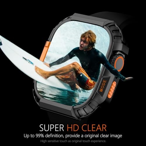 Waterproof Rugged Bumper Case for Apple Watch Ultra 49mm Compatible with Men Wom