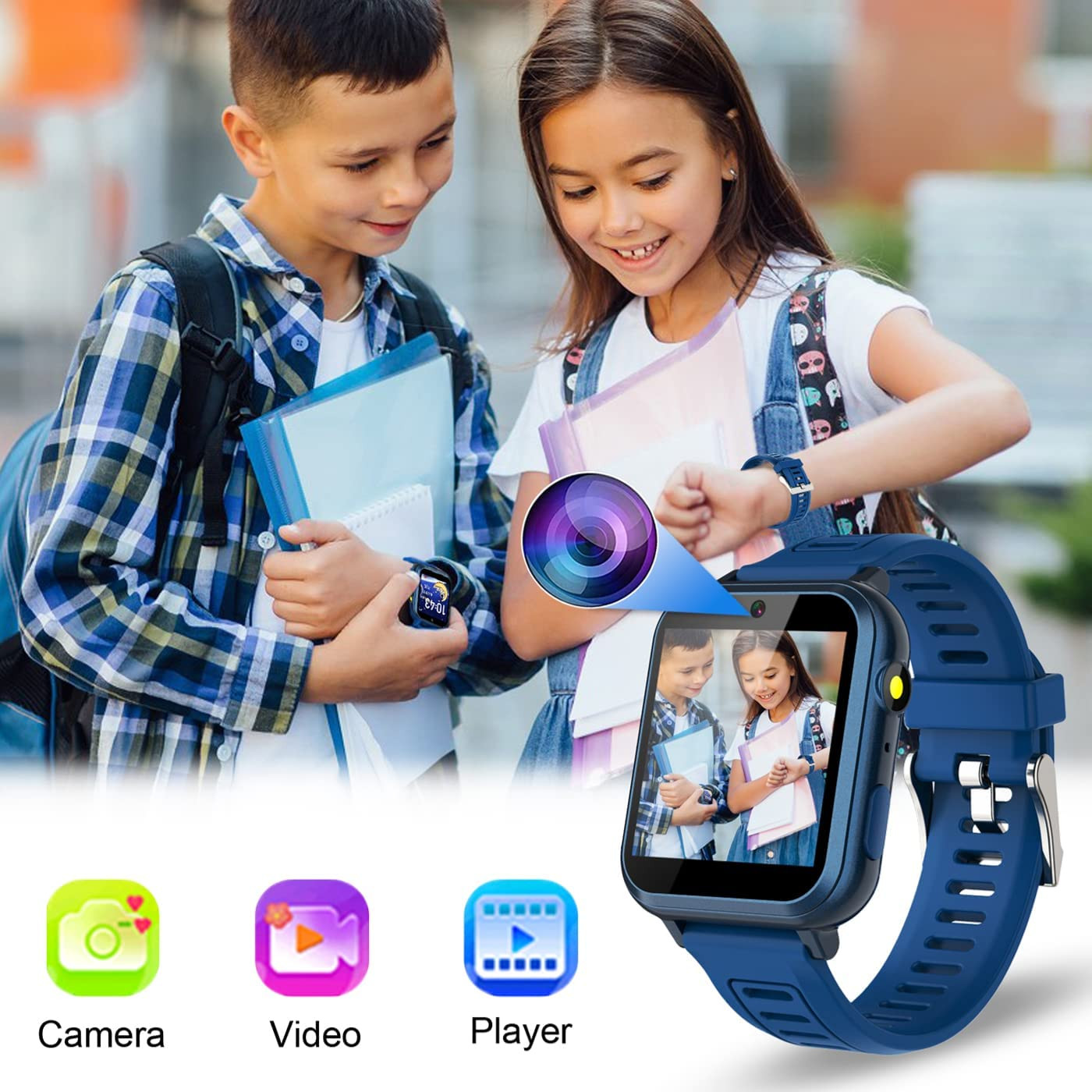 Smart Watch for Kids with 24 Puzzle Games HD Touch Screen Camera Music Player…