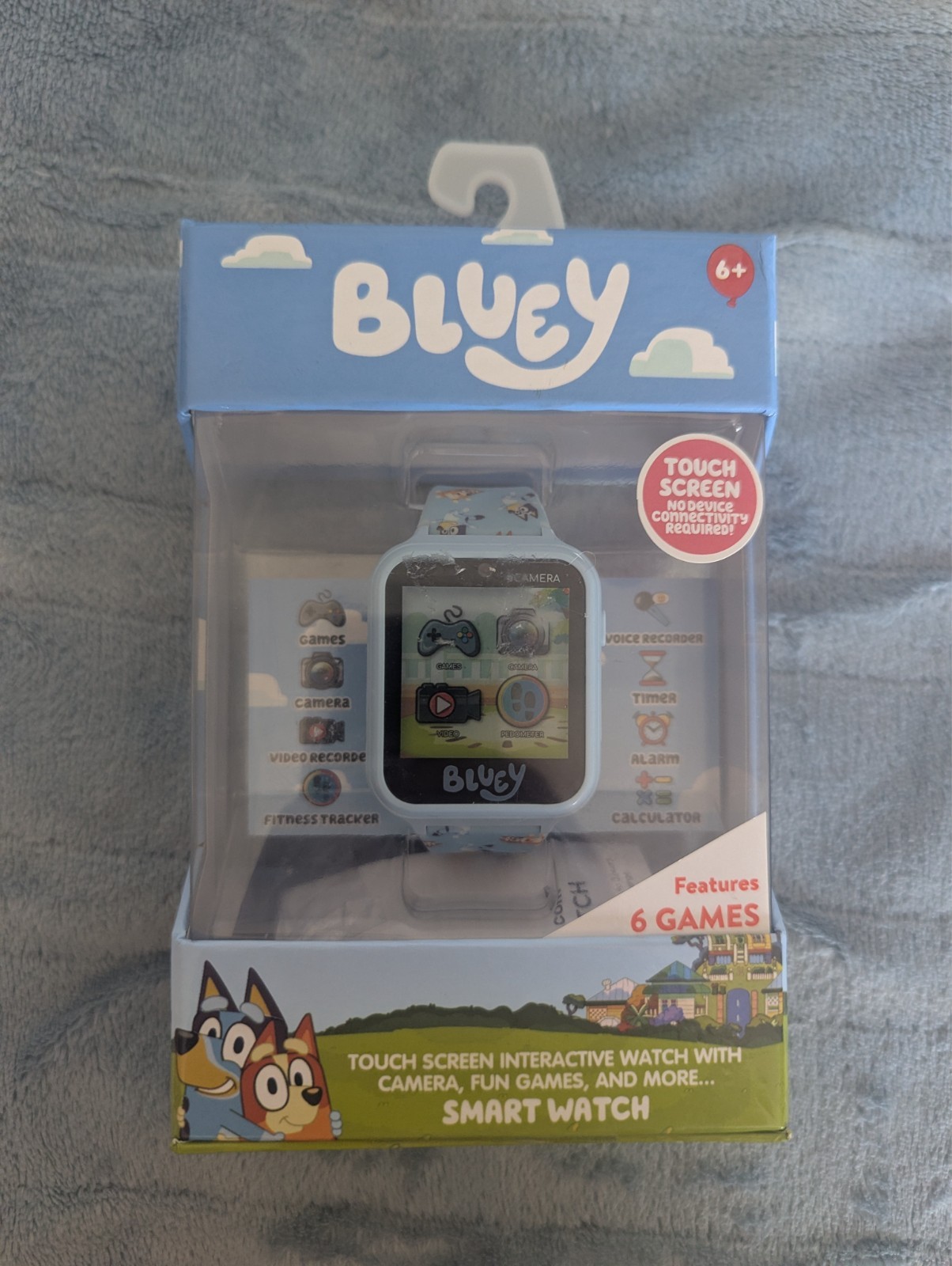 Bluey Touchscreen Kids’ Smart Watch w/ Silicone Strap Multifunction & 6 Games