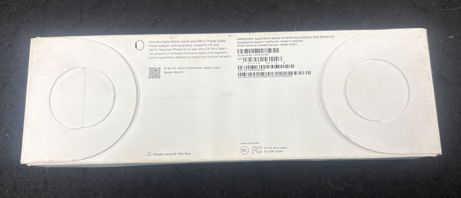 Apple Watch Series 10 42mm A3001 | Rose Gold Aluminum w/ Sport Band | UNLOCKED