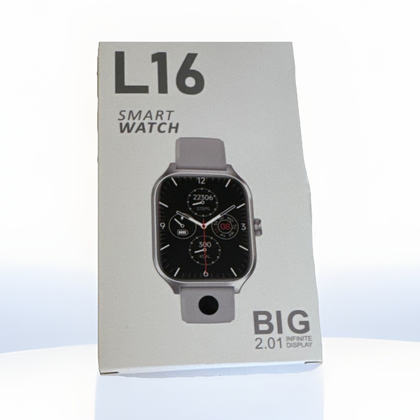 L16 Smart Watch 2.01″ Display Black Silicone Band Touch Screen Android iOS