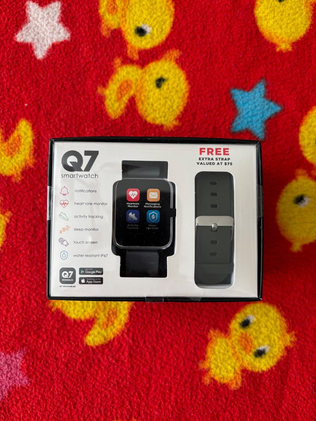 Q7 Wearables Smartwatch Fitness & Activity Tracker – iOS + Android – NEW SEALED