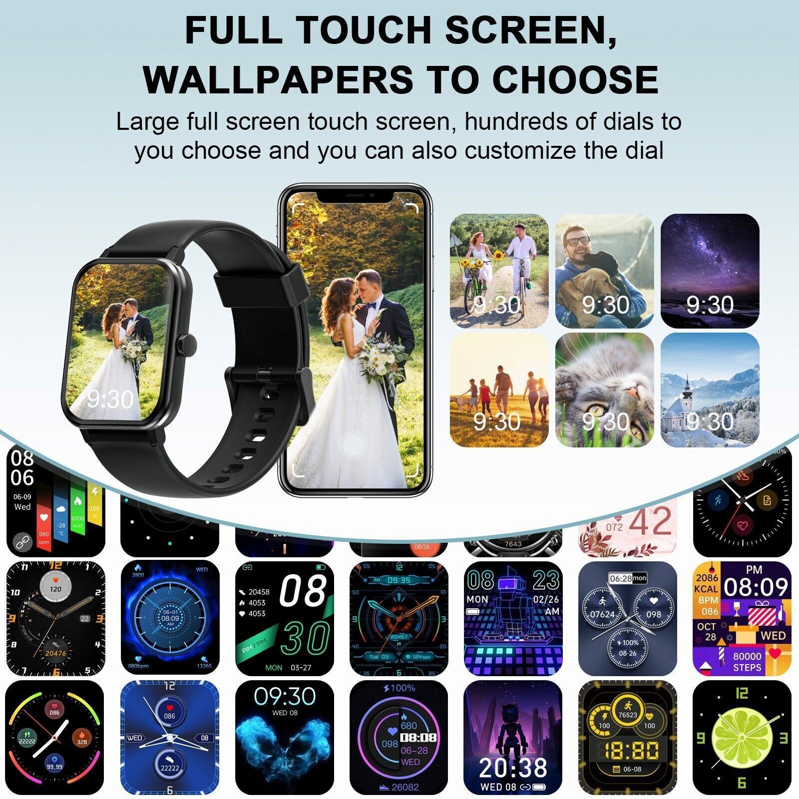 Smart Watch for Men Waterproof Smartwatch Bluetooth for iPhone Android Samsung