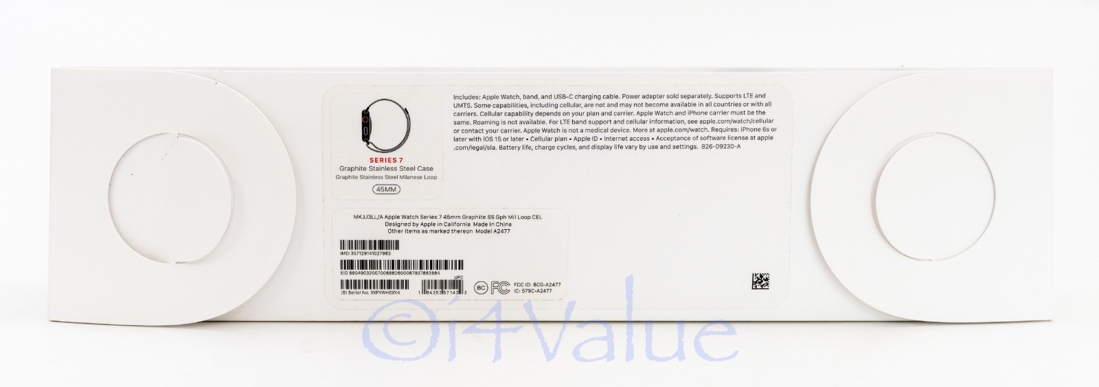 L@@K! Apple Watch Series 7, 45mm Graphite Stainless Steel Case, Milanese Band