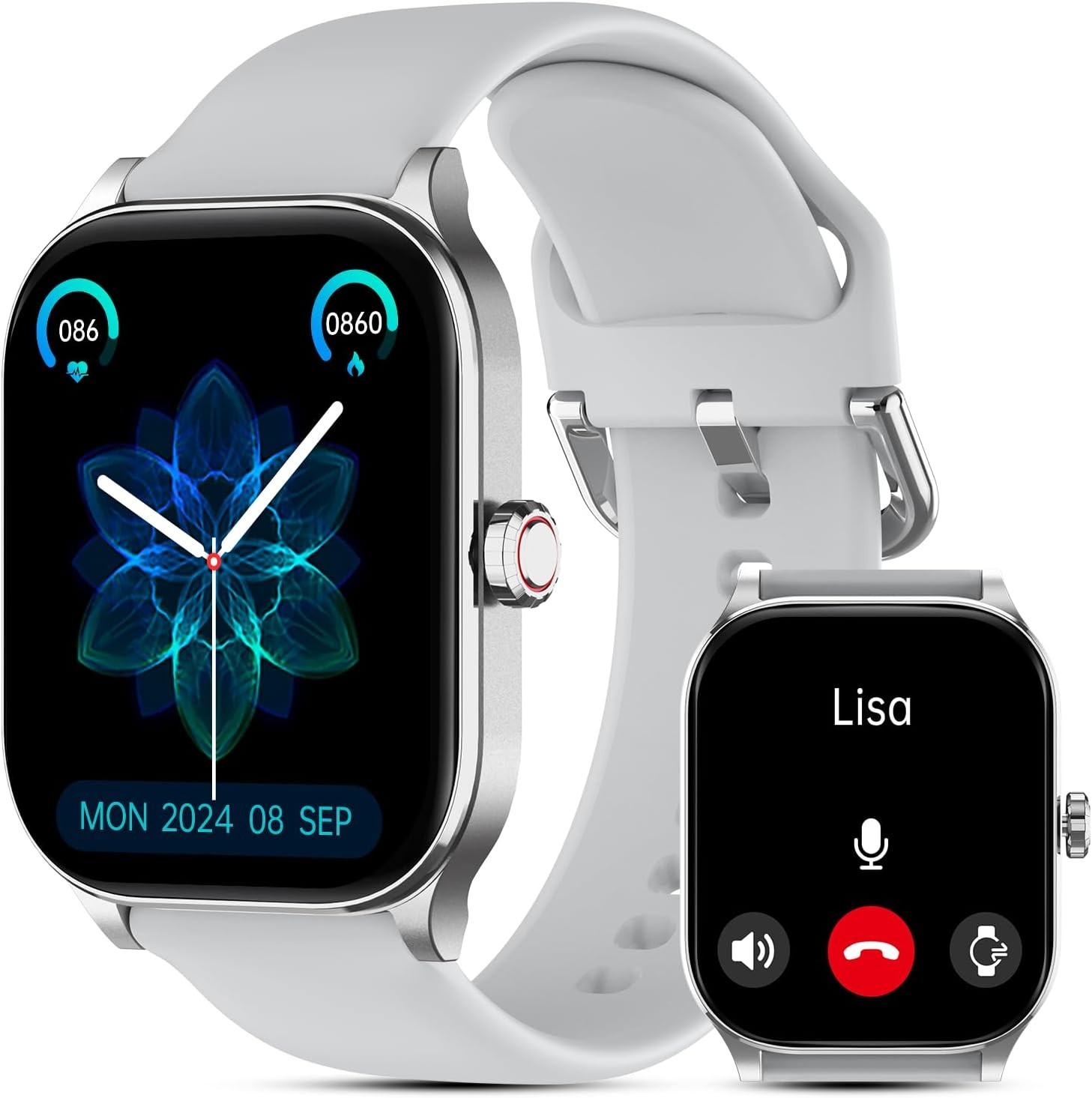 Health Monitoring Smart Watch – Heart Rate, Sleep, Stress, Dual Size 1.85″/2.01″