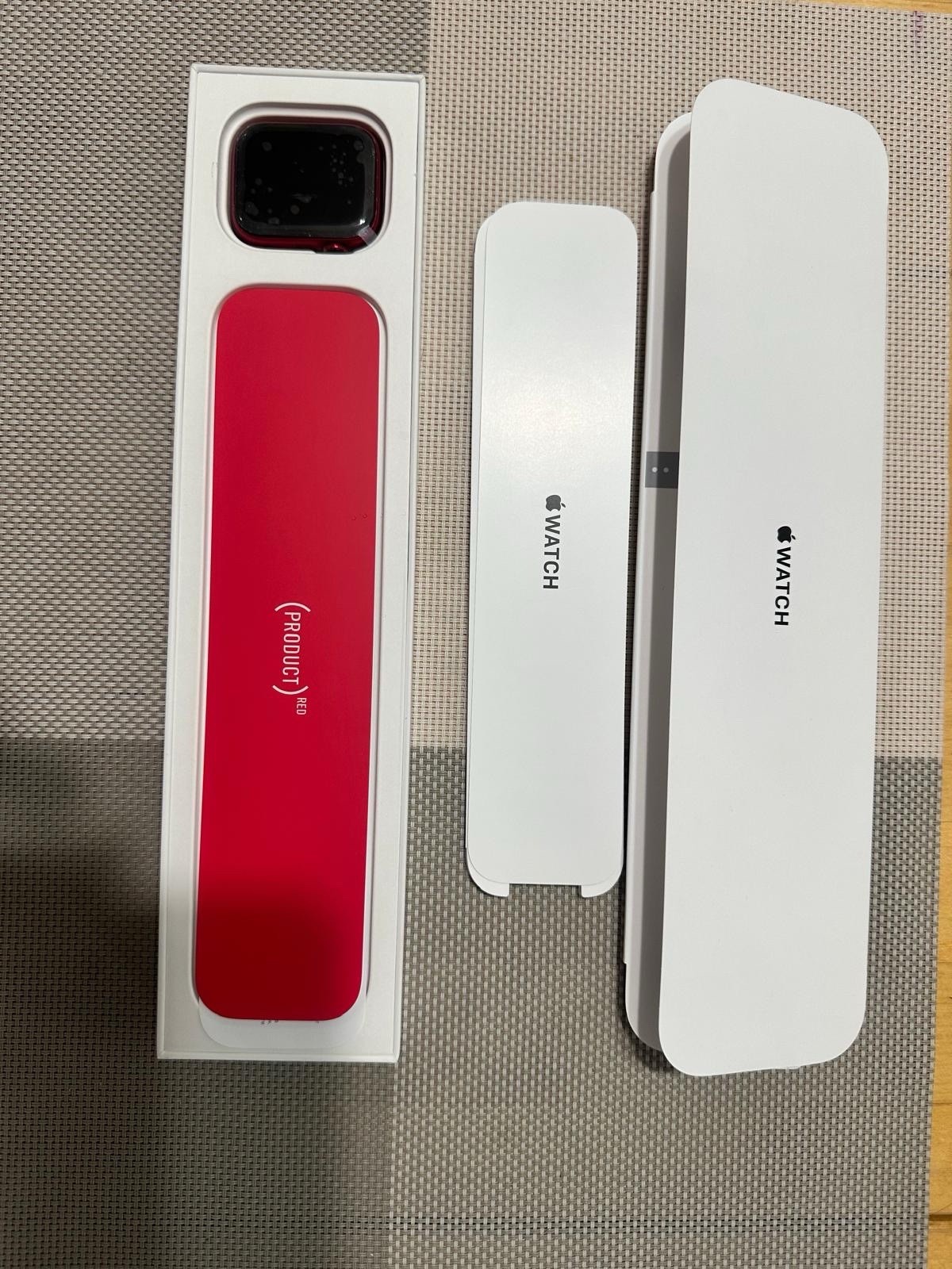 APPLE Watch SERIES 7 Red Aluminum Case Red Sport Band 45 MM