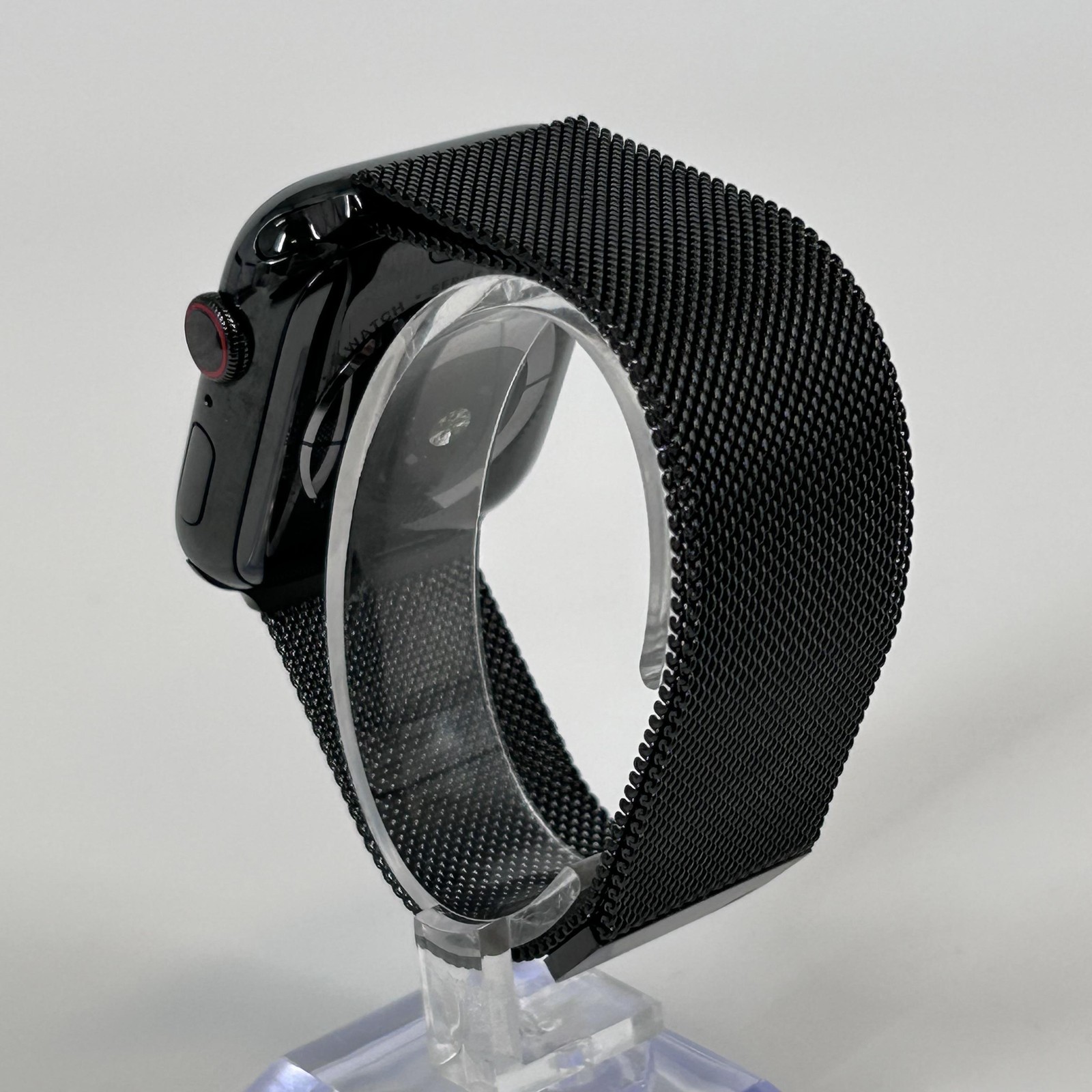 Apple Watch (Series 5) 44mm Black Stainless Steel (LTE) w/ Milanese Loop – 7/10