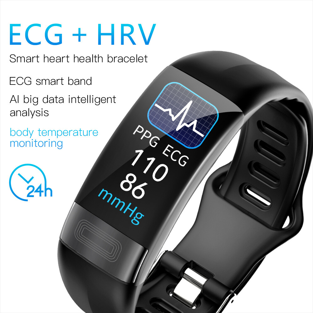 P11 Plus ECG+PPG Smart Bracelet Blood Pressure Heart Rate Monitor FitnessTracker