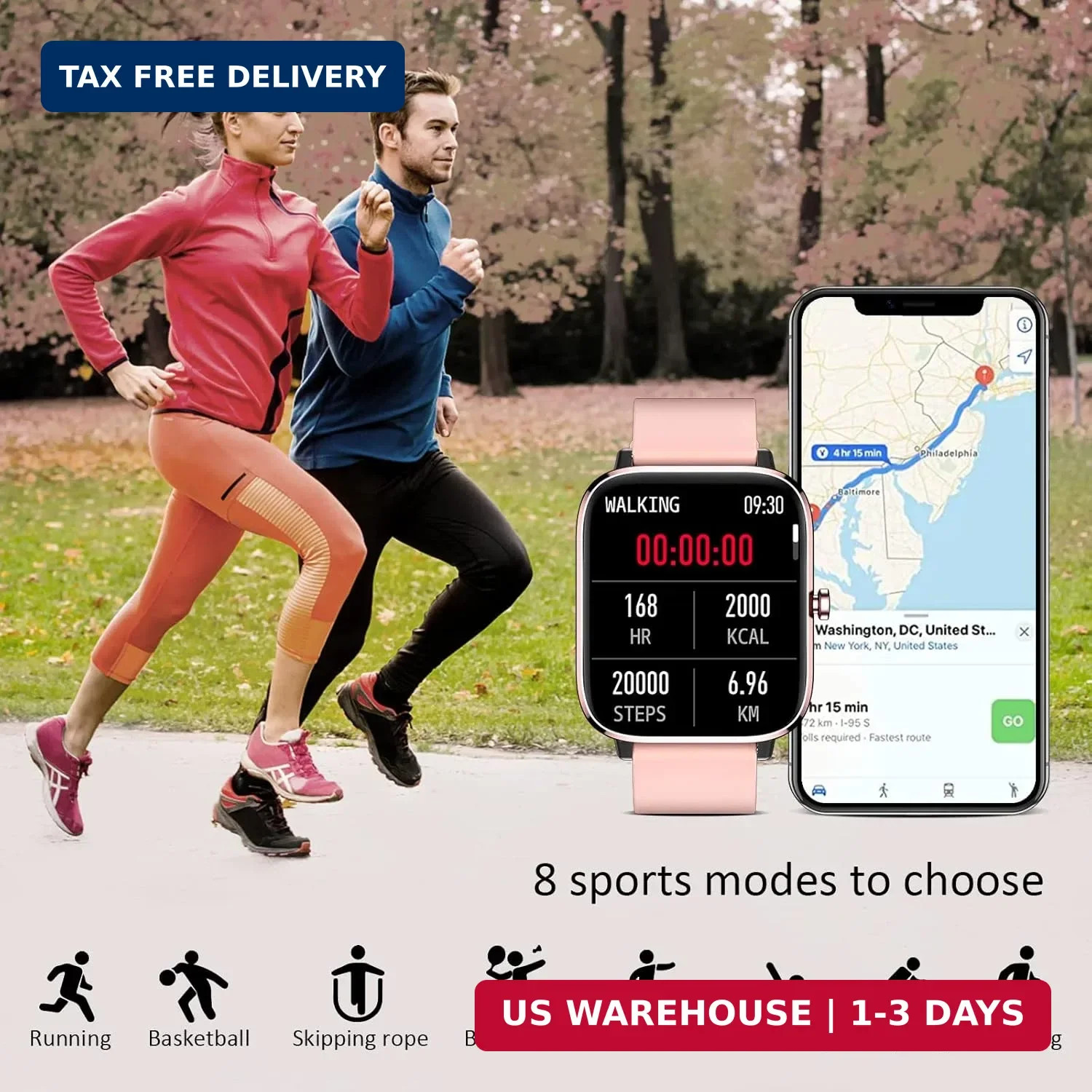 Smartwatch for Women – Call, Fitness Tracker, Heart Rate & Sleep Monitor, 1.69″