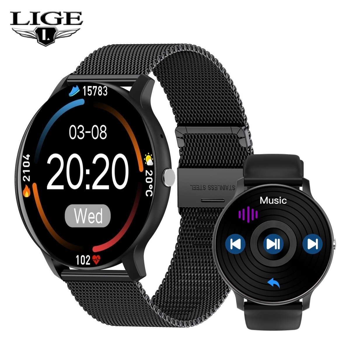 Smart Watch for Women Ladies Girl Answer/Make Call Fitness Heart Rate Waterproof
