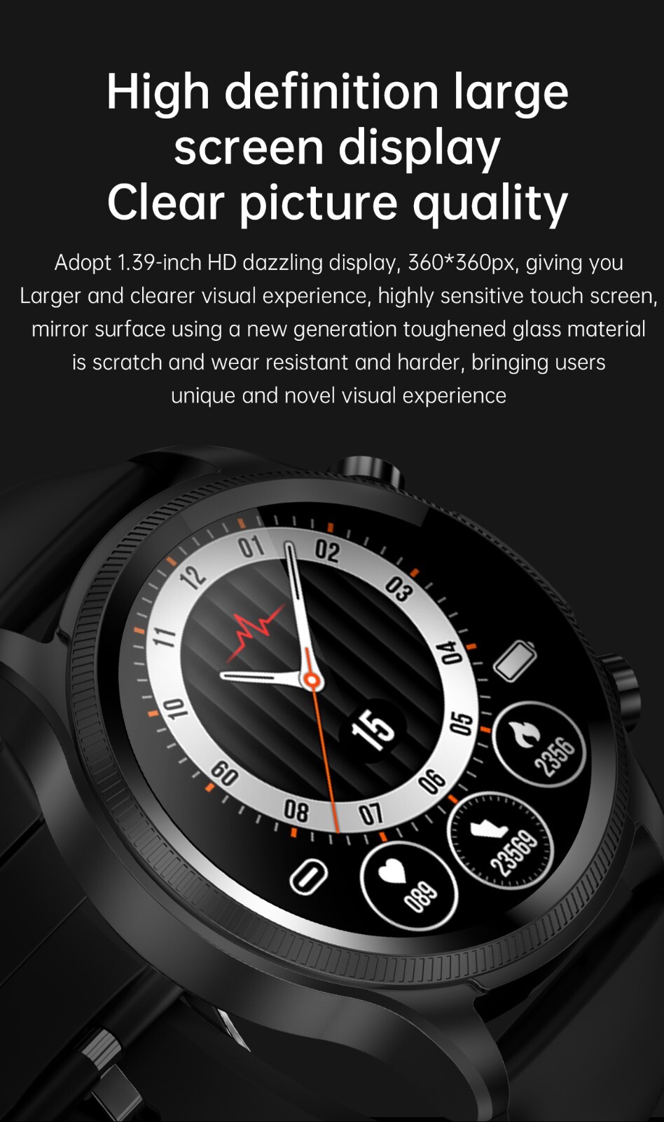 Medicoswatch E400 ECG Body Temperature Measuring Smartwatch