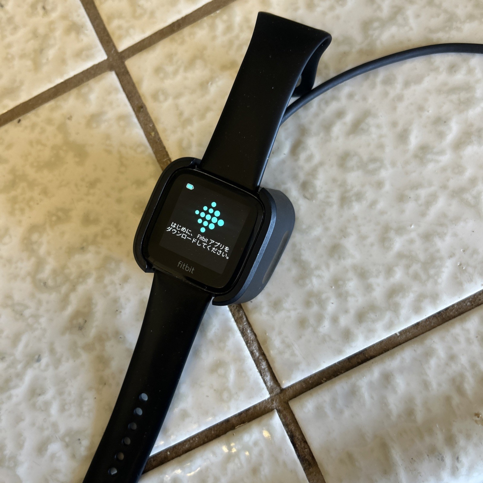 Fitbit Versa 2 Tracker, Black W/ Cord