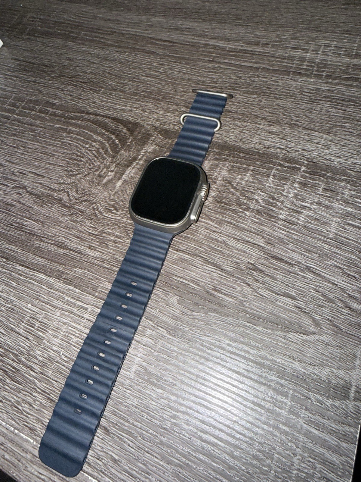Apple Watch Ultra 2 49mm Titanium Silver Case Blue Rubber Ocean Band Unlocked