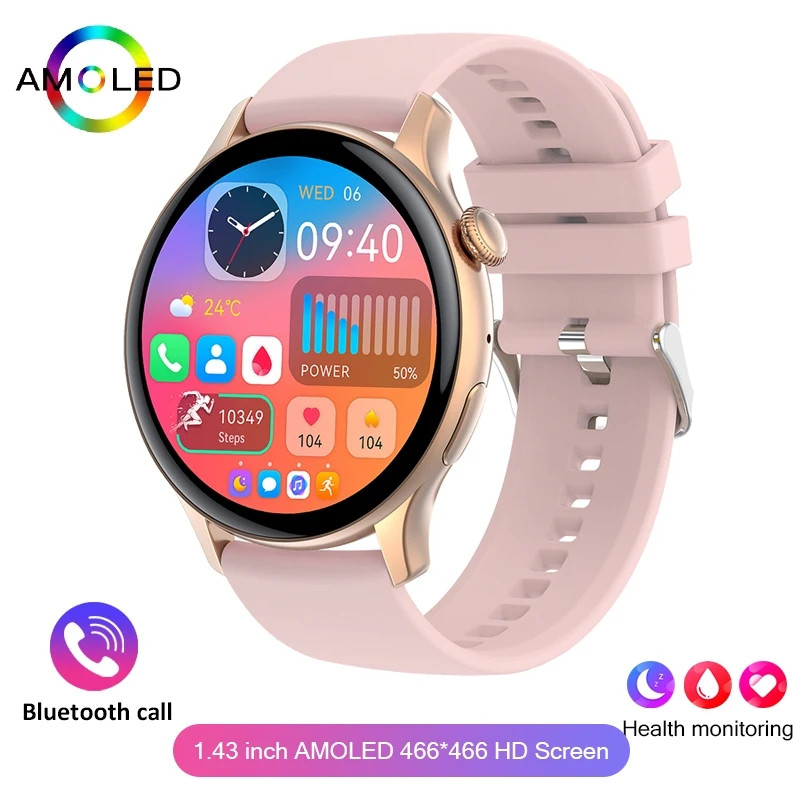 True AMOLED Smart Watch Ladies Screen 466*466 HD Calling Smartwatch For Xiaomi