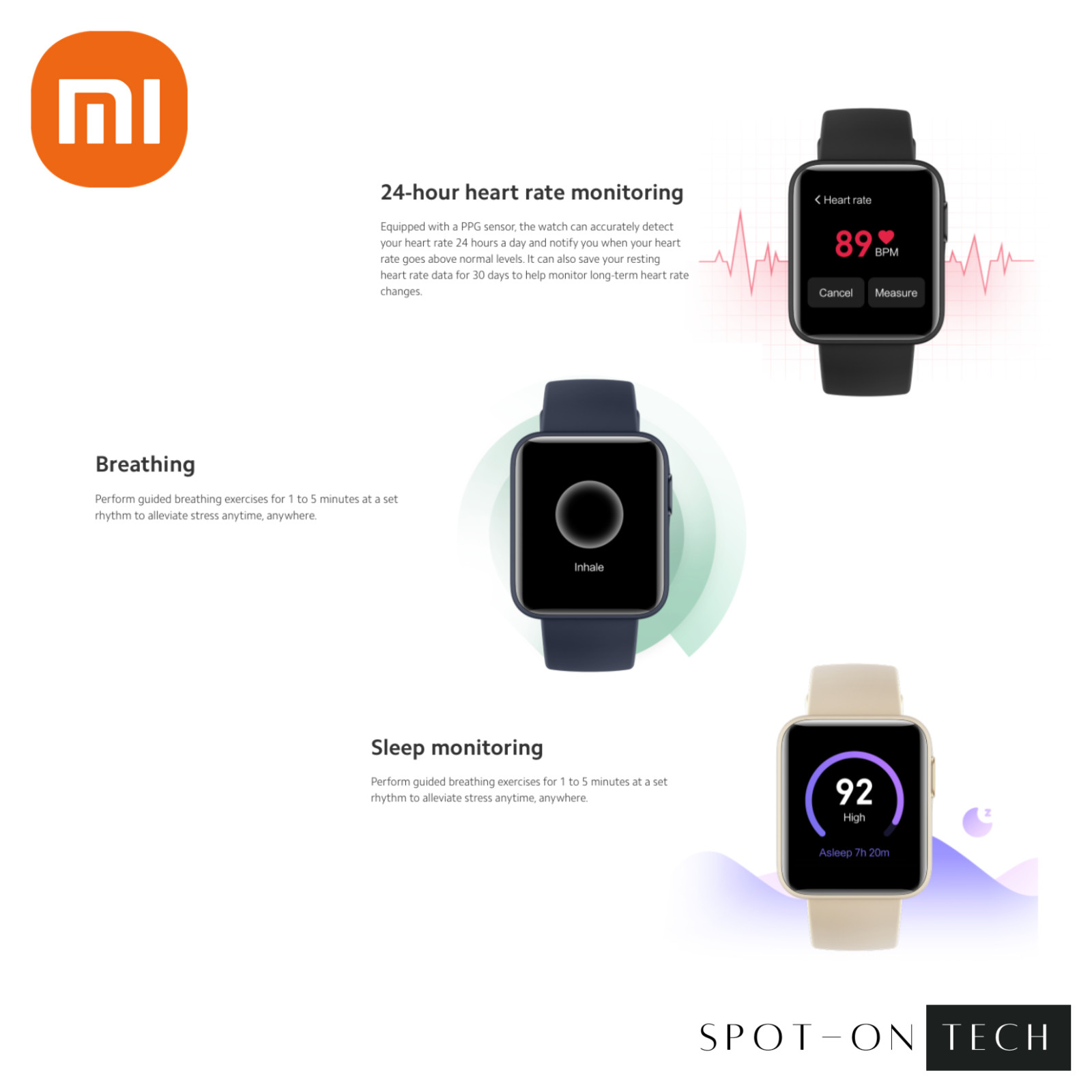 Xiaomi Mi Watch Lite Bluetooth Smart Watch GPS Heart rate & more 5ATM Waterproof