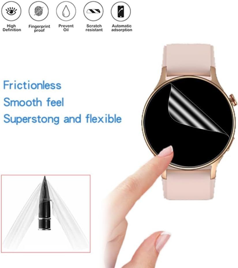 6 PCS TPU HD Screen Protector for AR-01 / GTX18 Smart Watch 1.3″ / 1.32″