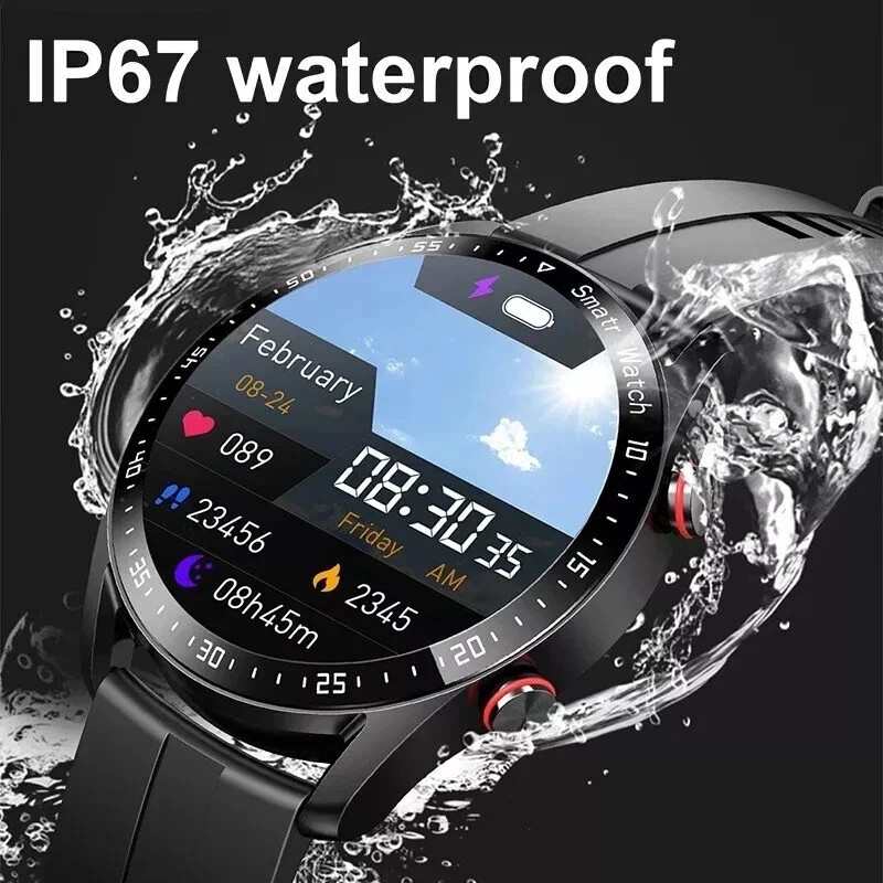ECG PPG Smart Watch Bluetooth Call Fitness Tracker Heart Rate Blood Pressure IP6