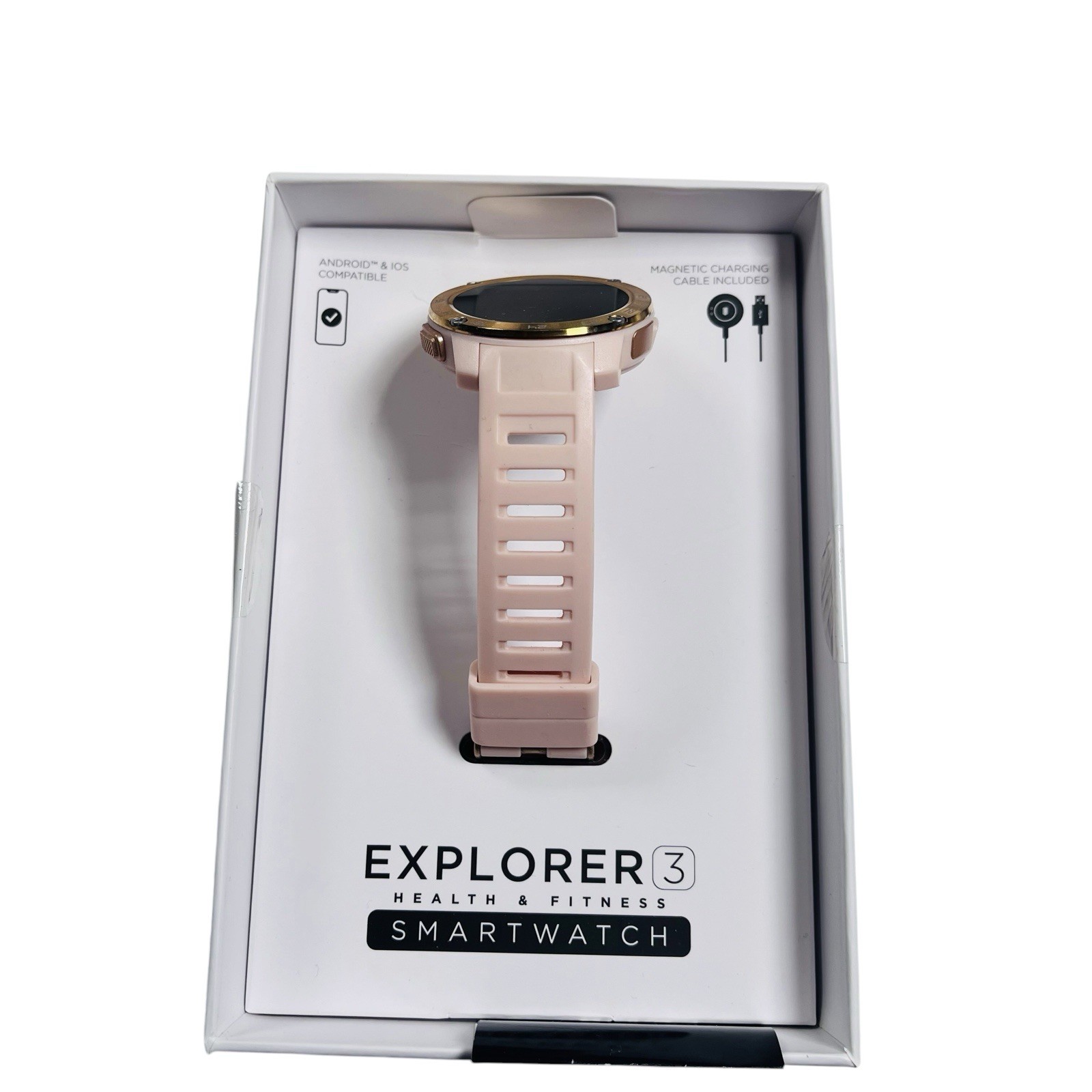 iTOUCH Explorer 3 Smartwatch Fitness Tracker Rose Gold Pink 500228R-C12 Open Box