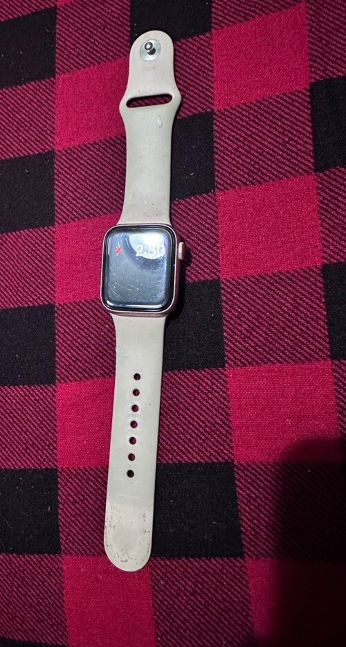 Apple Watch SE 40mm Gold Aluminum Case with Pink Sand Sport Band – Regular (GPS)