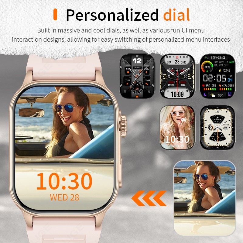 2026 Smart Watch Women Bluetooth Call Fitness Tracker Blood Oxygen Waterproof