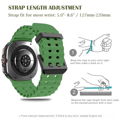 Ocean Silicone Strap Compatible with Samsung Galaxy Watch Ultra 47mm Sport Men