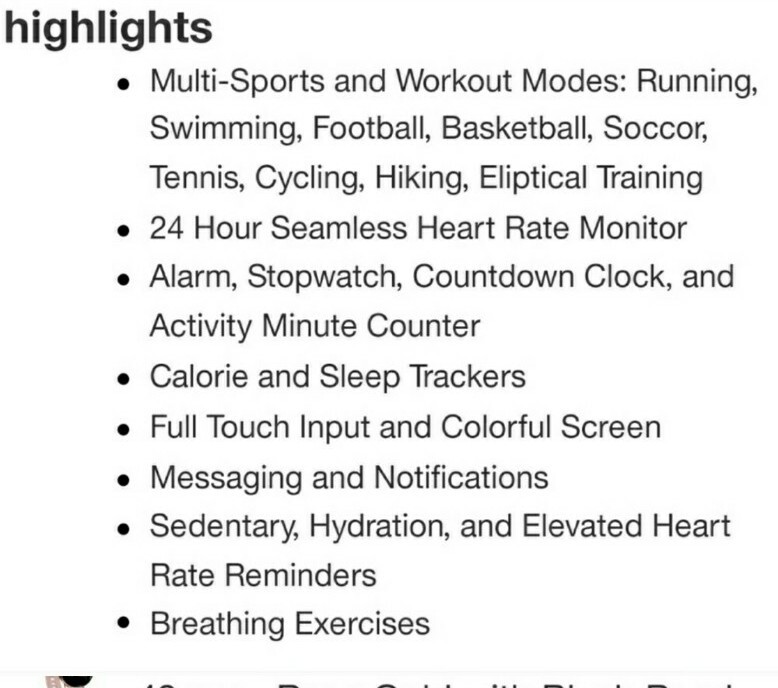 New – iTouch Sport Smartwatch Fitness Tracker: Rose Gold Case with Blush Strap