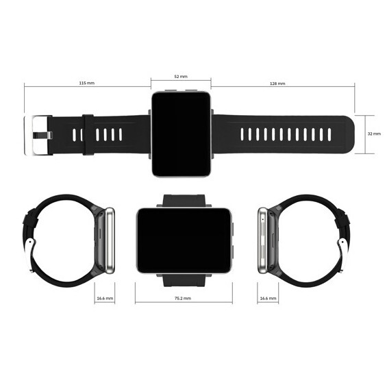 Big Screen 4G LTE Android Smart Watch 2.86″ Touchscreen GPS WiFi Camera 3GB+32GB