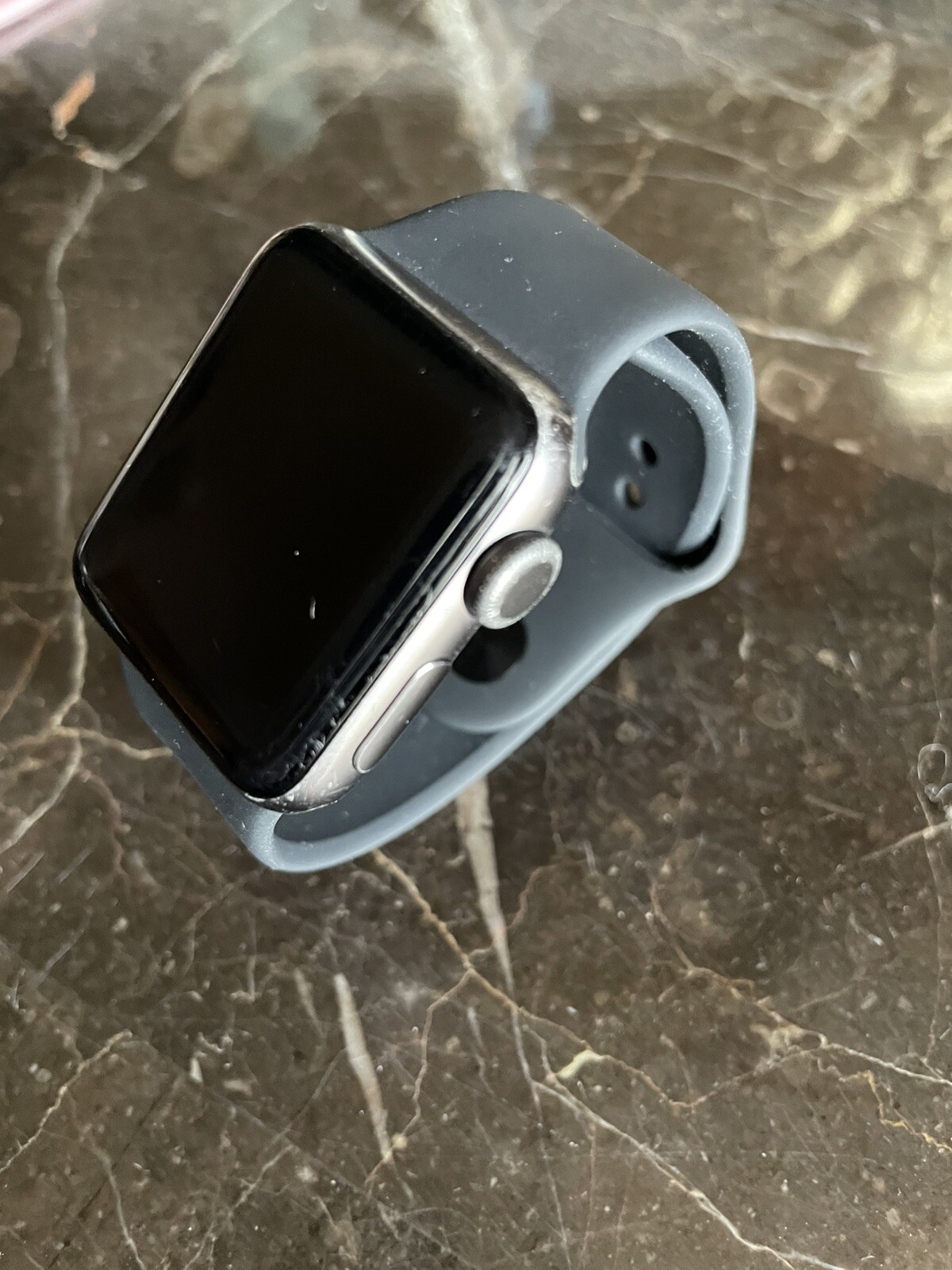 Apple Watch Series 3 38mm Space Gray Aluminum Case with Black Sport Band…