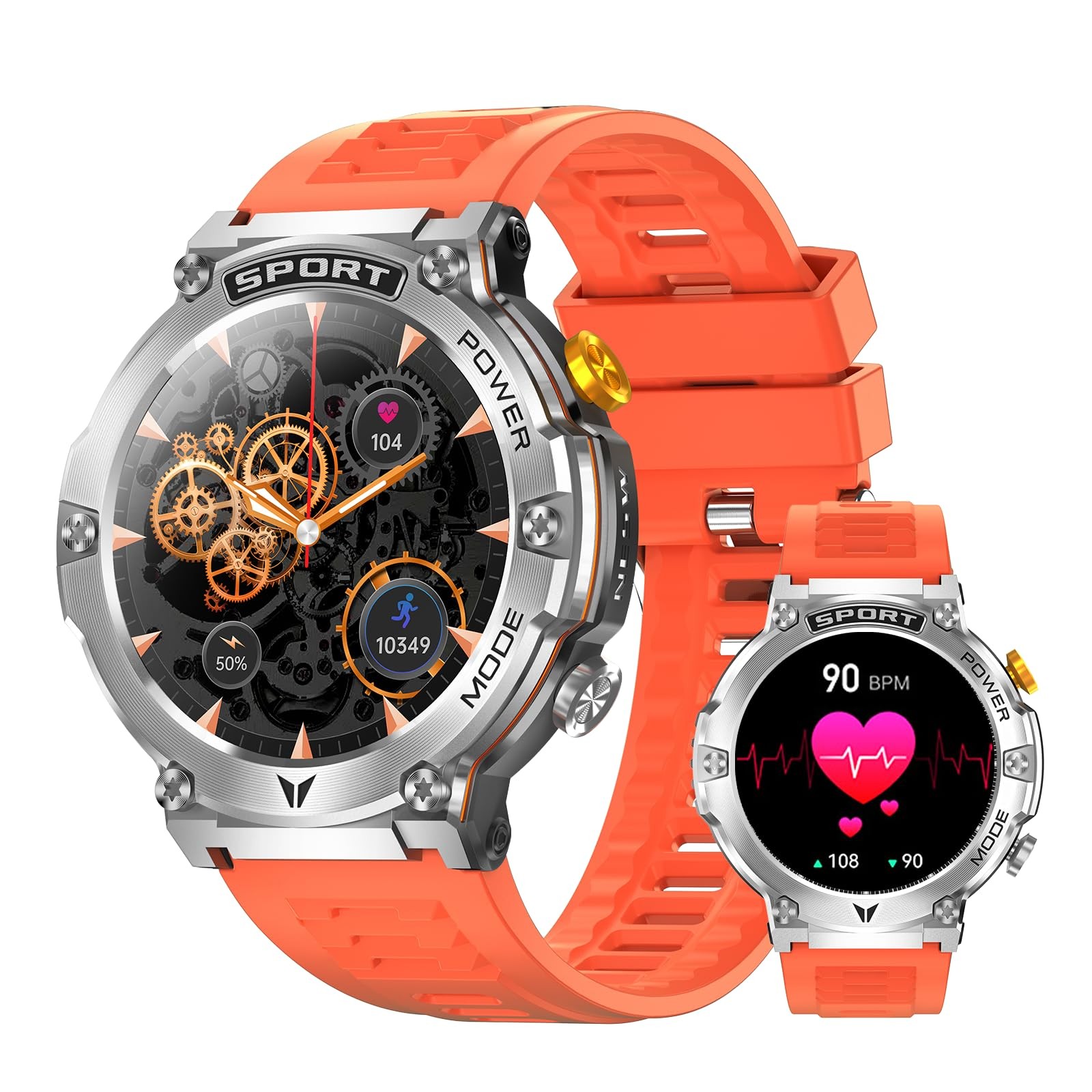 Military for Men 1,43″ HD AMOLED Display(Answer/Make ) 420mAh Battery Watches…