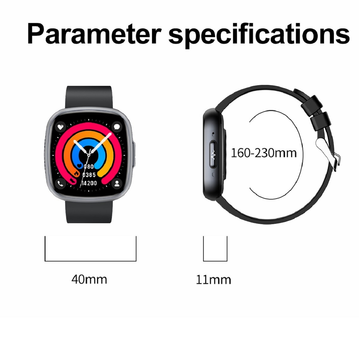ET593 ECG+PPG AMOLED Smart Watch Waterproof Bluetooth Calling Health Monitoring