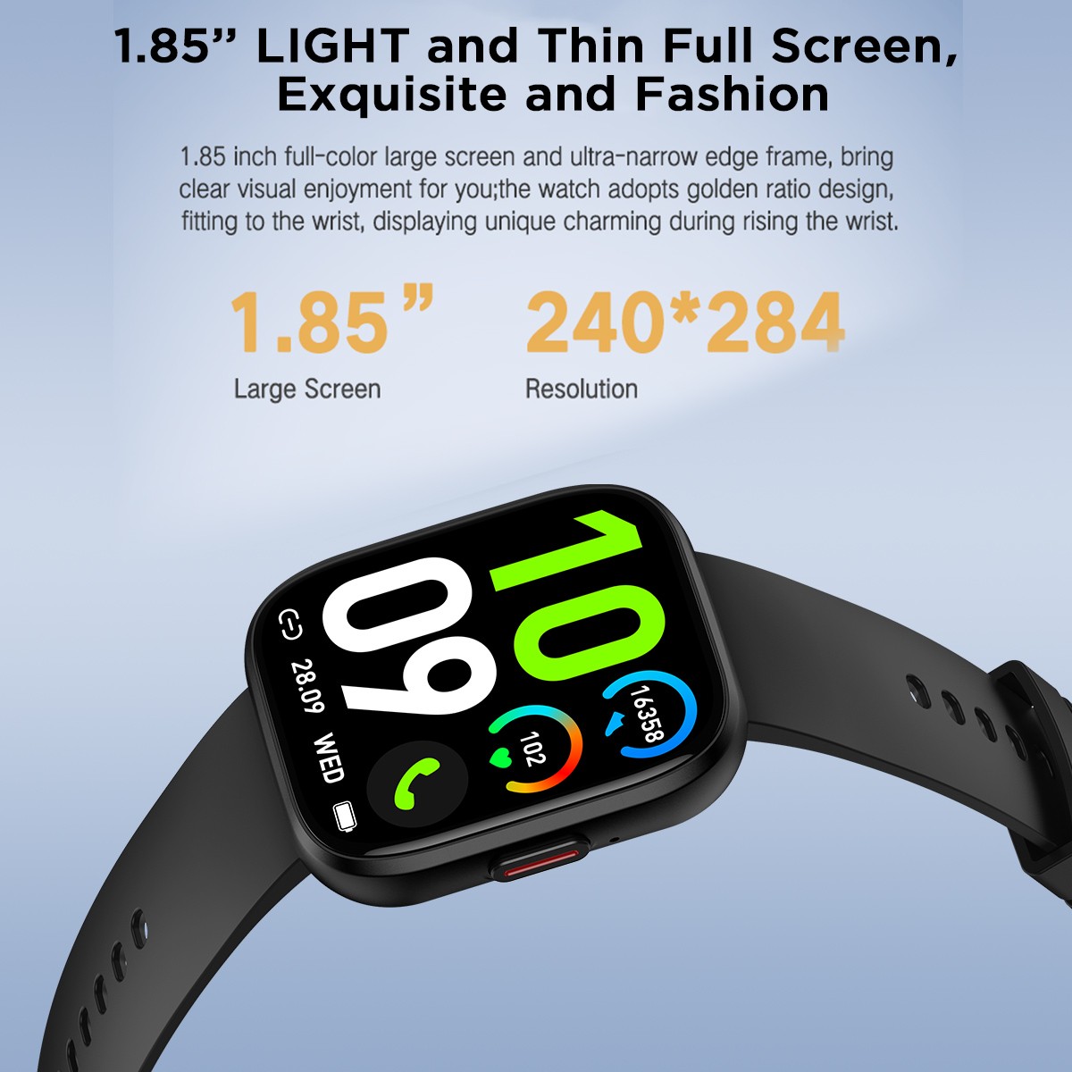 1.85″ Bluetooth Call Smart Watch for Men Women iPhone Android Fitness Smartwatch
