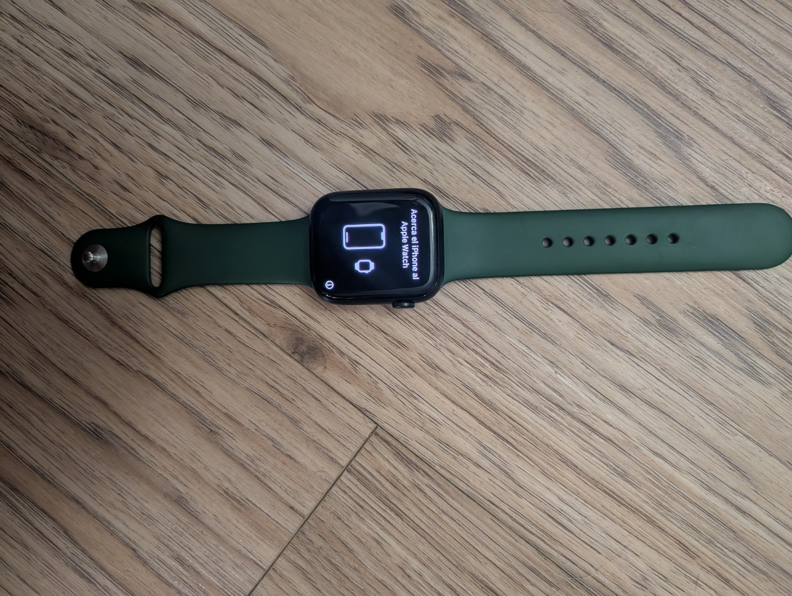 Apple Watch Series 7 45mm GPS Touch Screen, Green Silicone Band