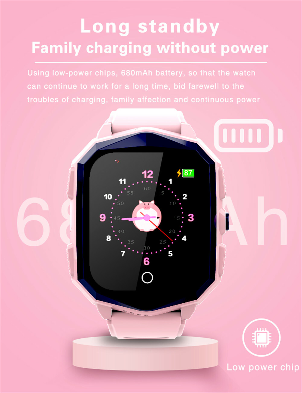 4G Smart Watch for Kids Video Call SOS IP67 Waterproof Child Smartwatch Camera