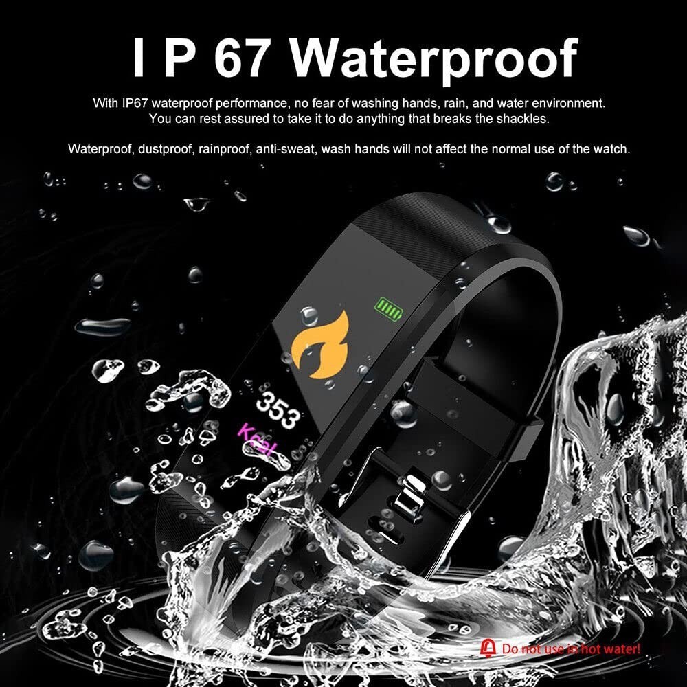 Fitness Tracker Blood Pressure Heart Rate Bluetooth Smart Watch for Men Women