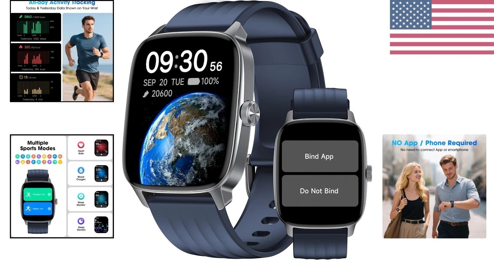 Pedometer Watch Senior Friendly No App/Phone Required, Waterproof Fitness Tra…