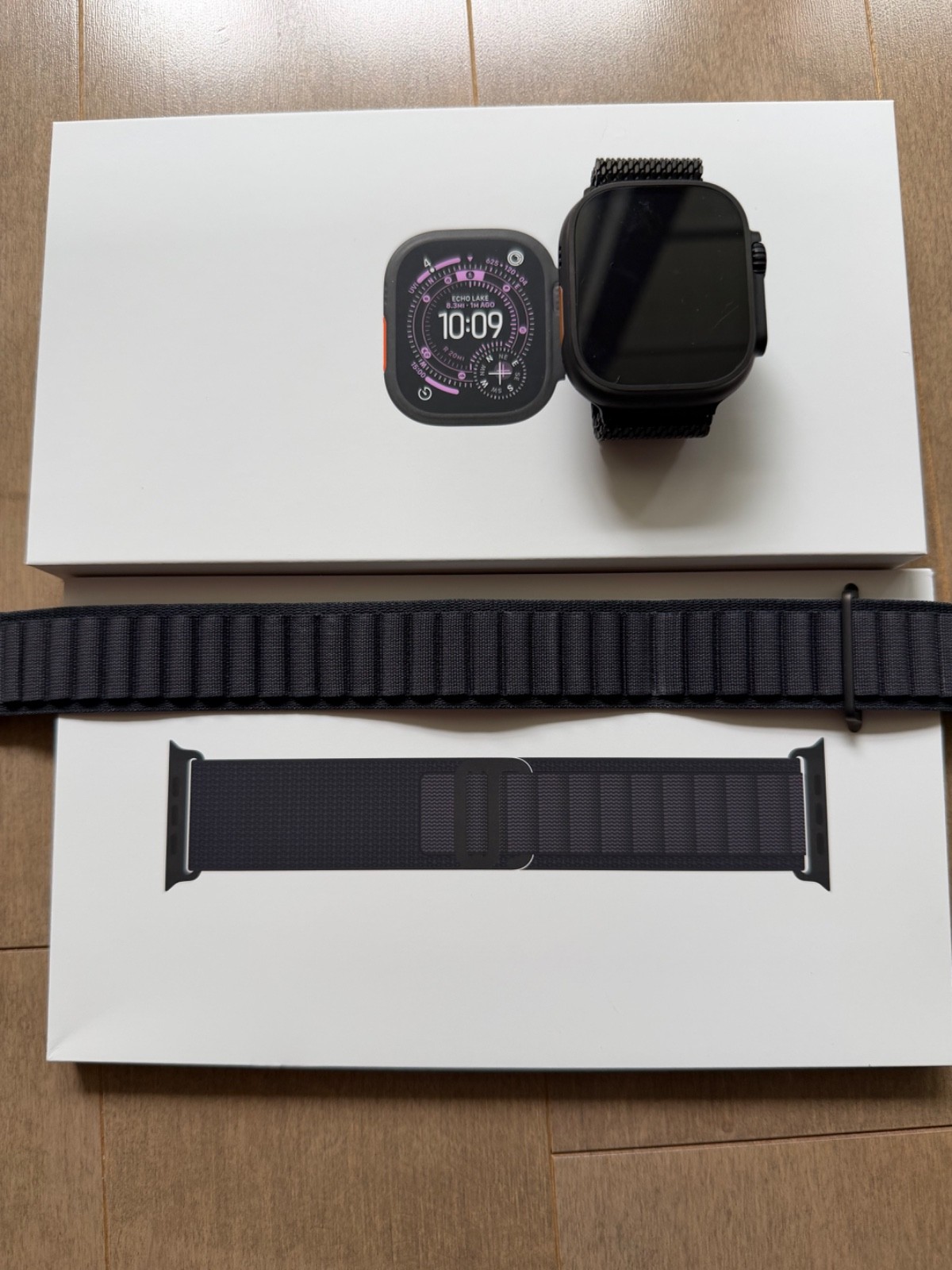 Apple Watch Ultra 3 GPS + Cellular 49mm Black Titanium Case , Black Alpine Loop