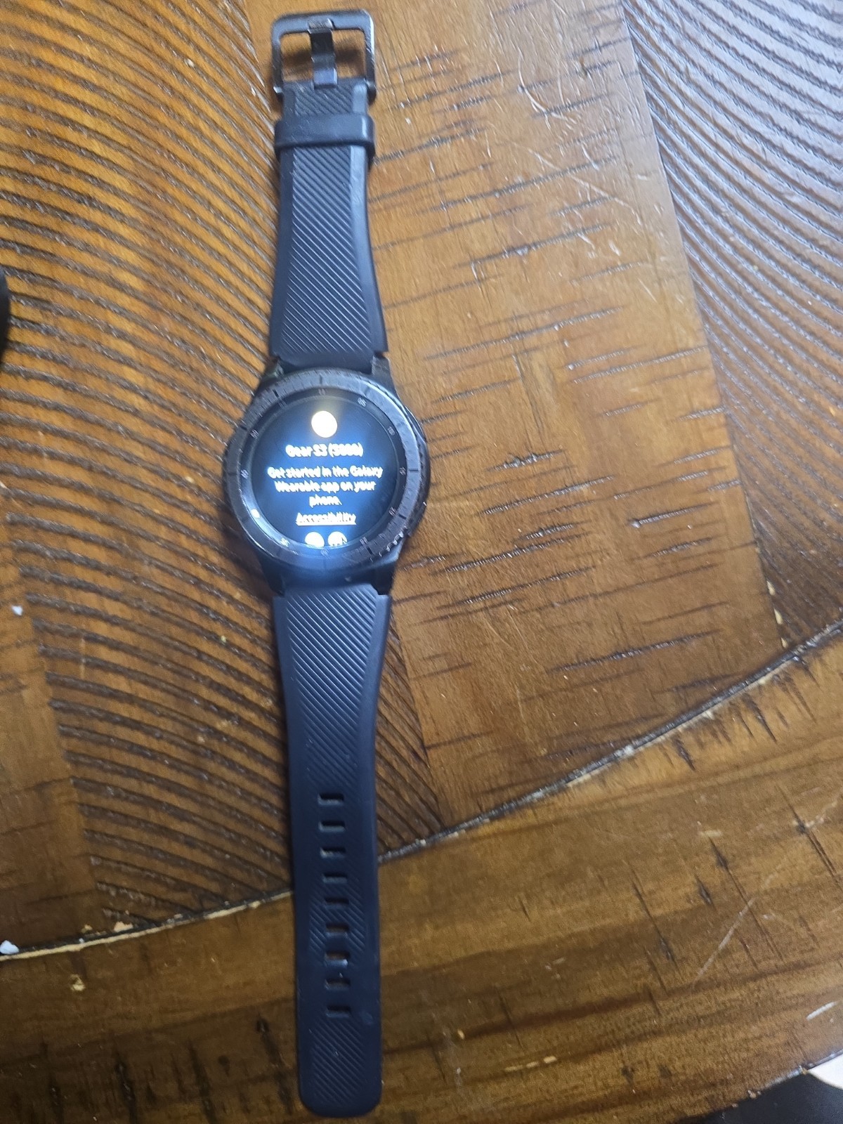 Samsung Galaxy Gear S3 Frontier 46mm Stainless Steel Case Black Sport Band R760