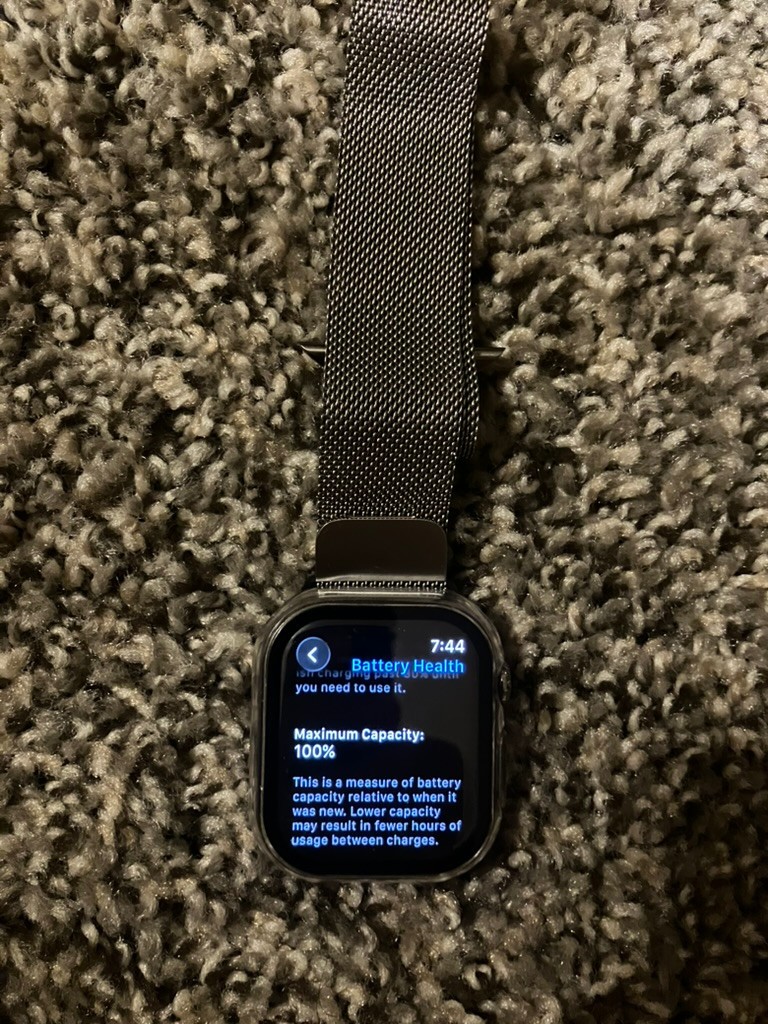 Apple Watch Series 11 TITANIUM 42MM STAINLESS STEEL band MILANESE LOOP